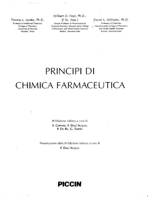 foye principi di chimica farmaceutica pdf download PDF