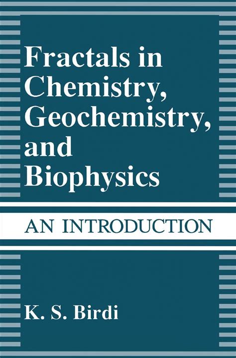 fractals in chemistry geochemistry and biophysics an introduction PDF