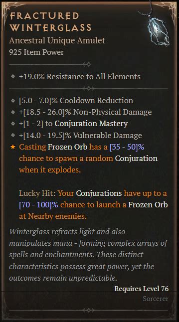 fractured winterglass drop rate