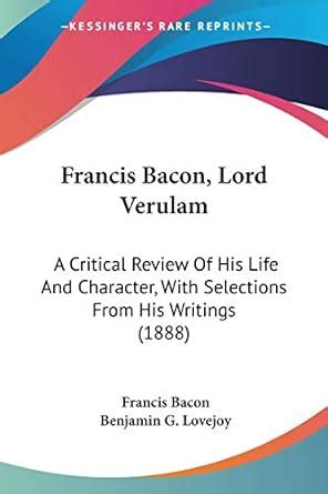 francis bacon critical character selections Kindle Editon