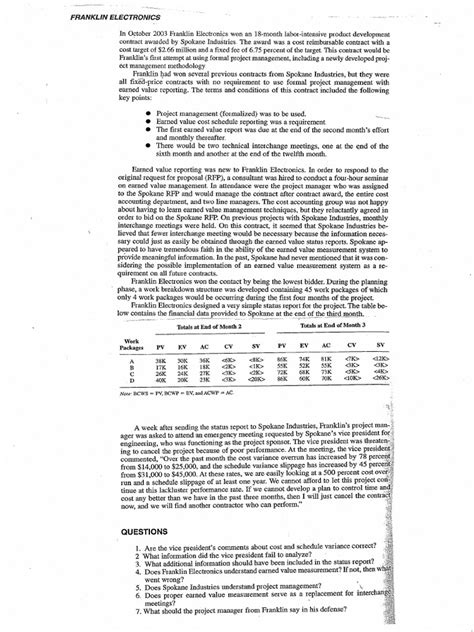 franklin electronics case study answers Doc