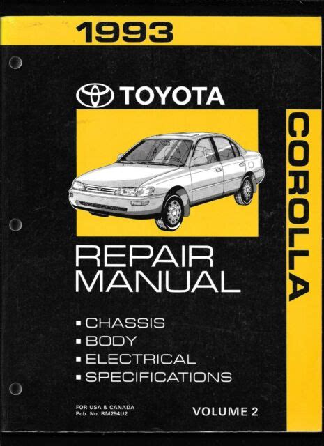 free 1993 toyota corolla repair manual Reader