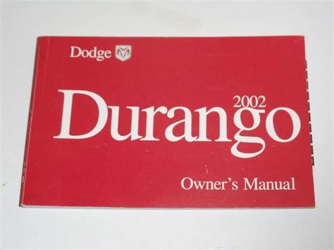 free 2002 durango owners manuals Kindle Editon