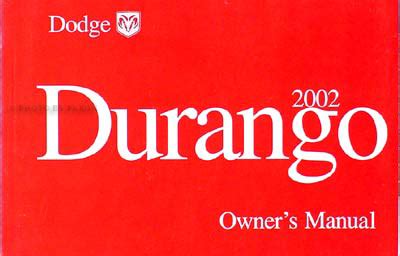 free 2002 durango owners manuals Kindle Editon