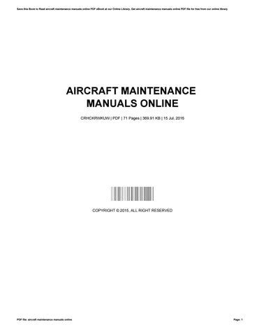 free aircraft maintenance manuals online Reader