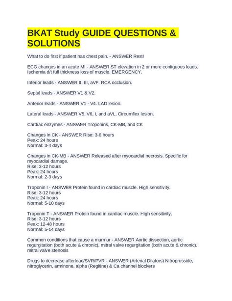 free bkat study guide Reader