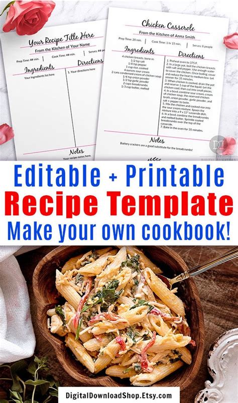 free cookbook templates for word Kindle Editon