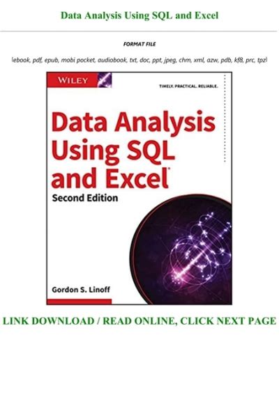 free download data analysis using sql Kindle Editon