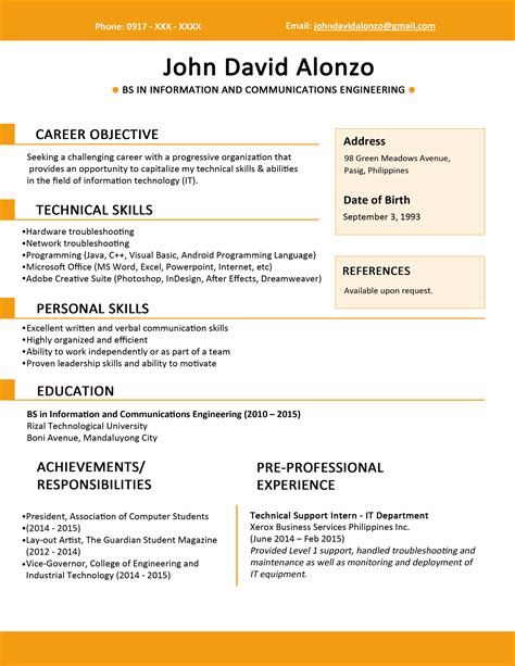free download vocational resume writing PDF