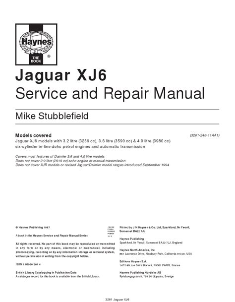 free downloads jaguar service manuals Epub