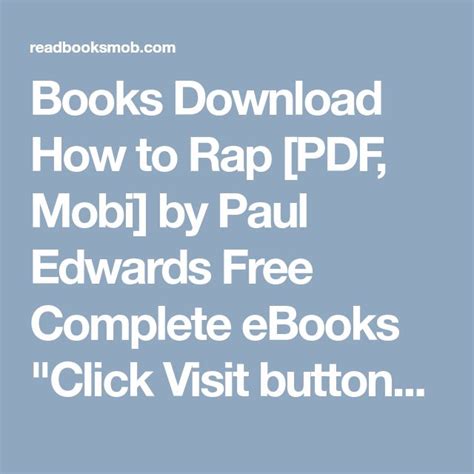 free ebooks how to rap paul edwards Kindle Editon