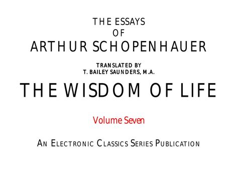 free ebooks wisdom of life arthur PDF