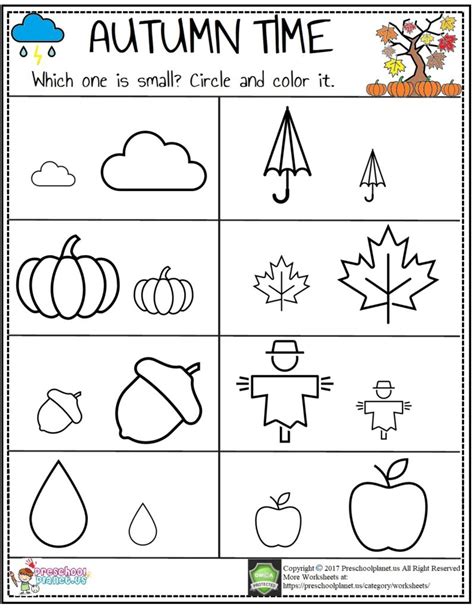 Free Fall Preschool Printables