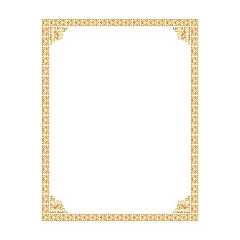 Free Golden Design Border Template