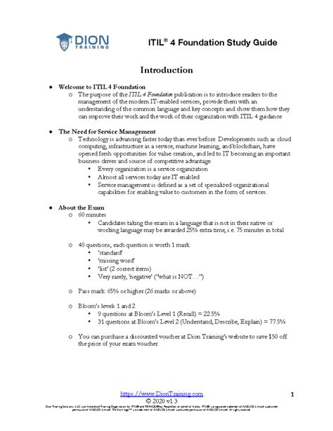 free itil foundations study guide Kindle Editon