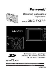 free online manual of panasonic lumix dmc fx8 Reader