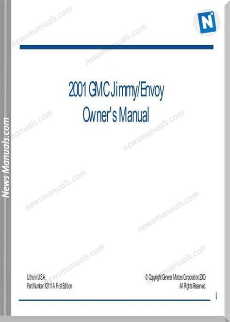 free or download 2001 gmc jimmy owners manual Reader