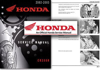 free pdf 2002 honda cr250 service manual pdf Kindle Editon