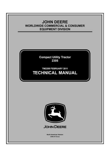 free pdf john deere 2305 service repair manual pdf Kindle Editon