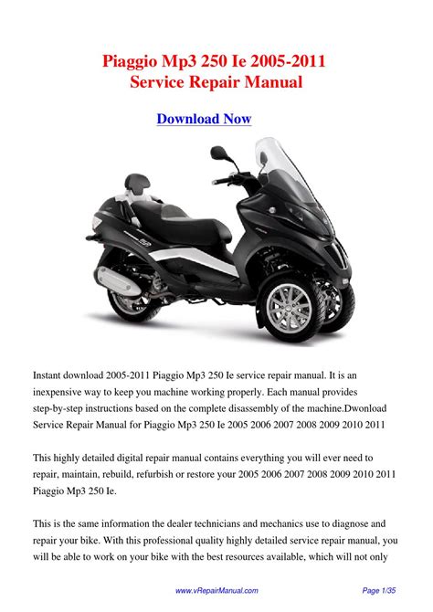free piaggio mp3 250 service repair manual Ebook PDF