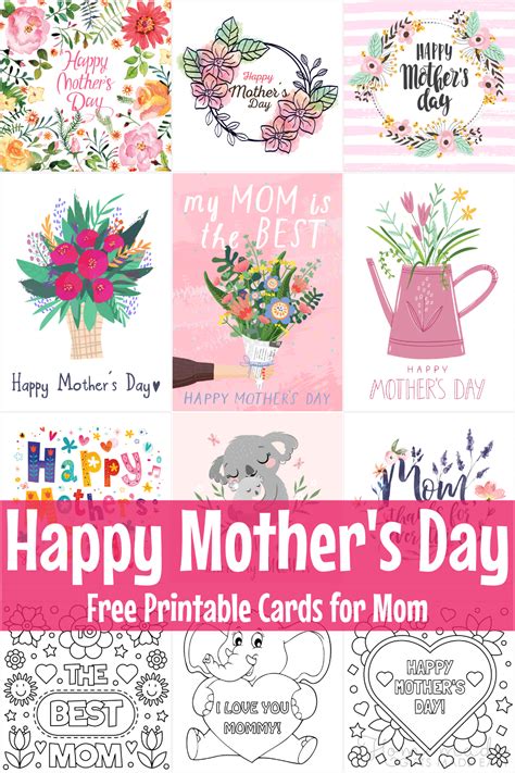 free printable mothers day cards Kindle Editon