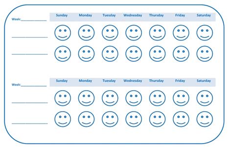 Free Printable Smiley Face Behavior Charts