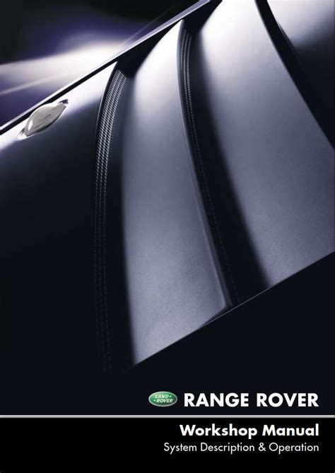 free range rover workshop manual system description operationpdf Kindle Editon