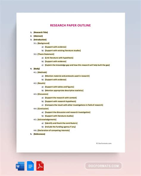 free research paper outlines Epub