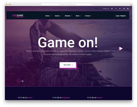 free website template for mmorp games Reader