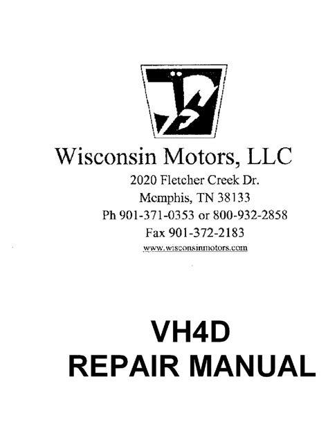 free wisconsin vh4d service manual PDF