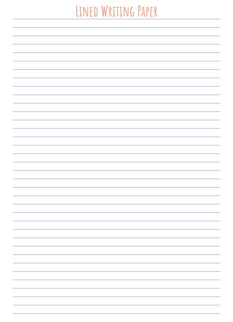 free writing paper with lines Doc