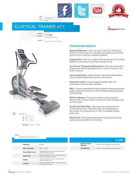 freemotion elliptical e77 user guide Doc