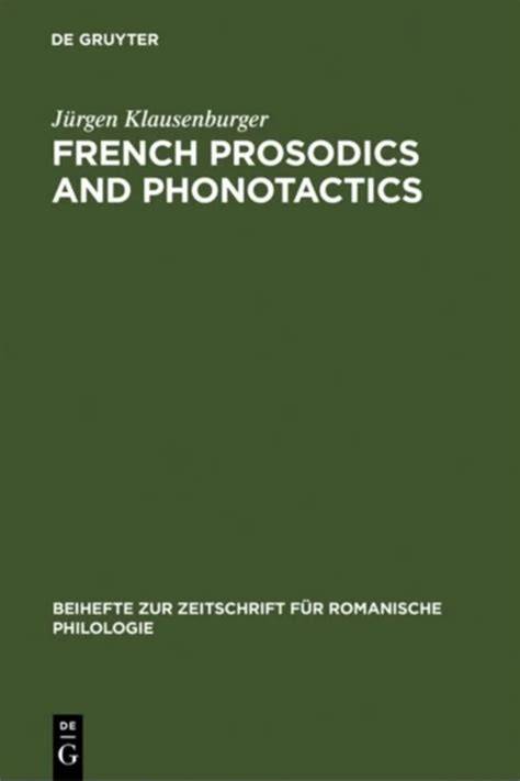 french prosodics and phonotactics Kindle Editon