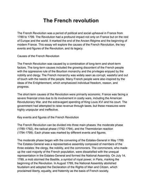 french revolution essay with 7 document based Kindle Editon