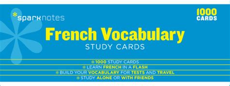 french vocabulary sparknotes study cards Reader