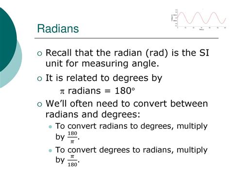 frequency to radians