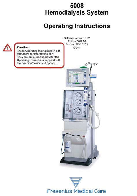 fresenius 5008 dialysis machine manual Ebook PDF