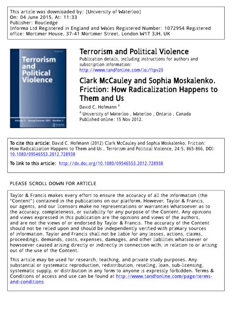 friction how radicalization happens to them and us Kindle Editon