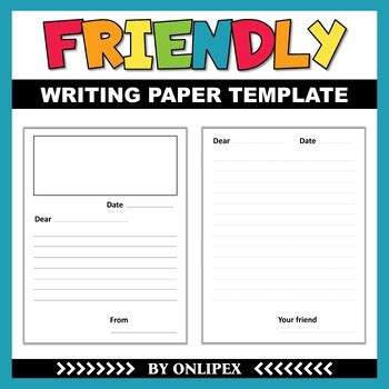 friendly letter writing paper template Reader