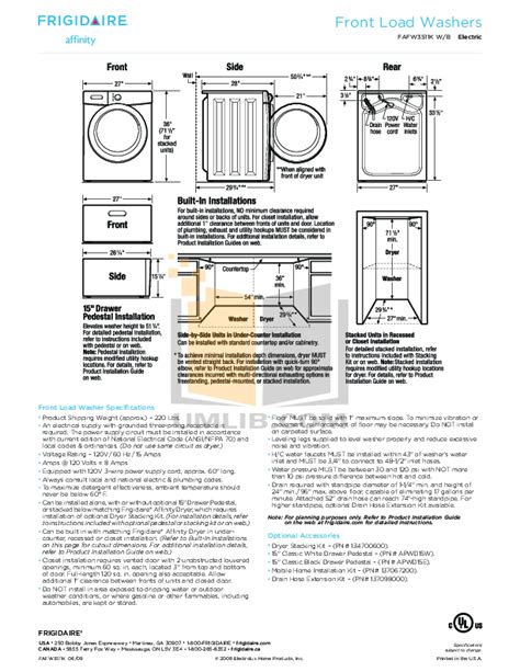 frigidaire affinity washer manual Epub