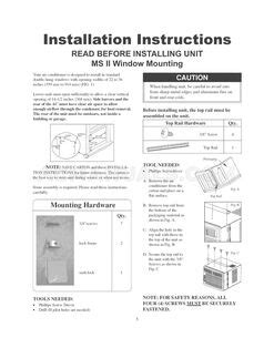 frigidaire faa067p7 manual Doc