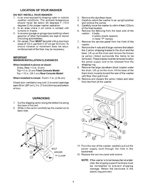 frigidaire gallery washing machine user manual Reader