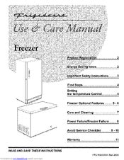 frigidaire lffh2067dw2 freezer manual PDF