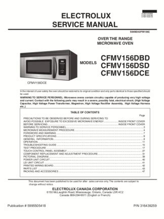 frigidaire microwave service manual Epub