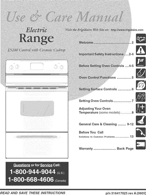 frigidaire range manual Epub