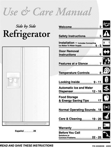 frigidaire refrigerator user guide Reader