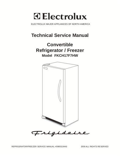 frigidaire service manual refrigerator Epub