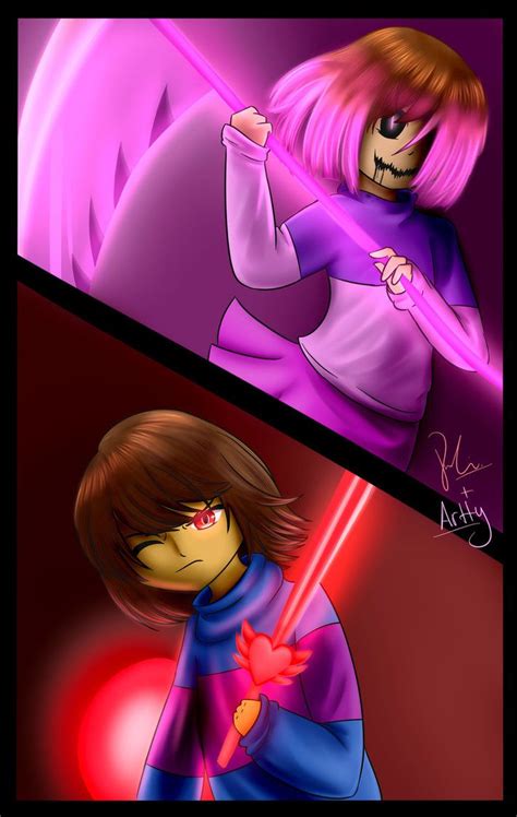 frisk anime girl glitchtale