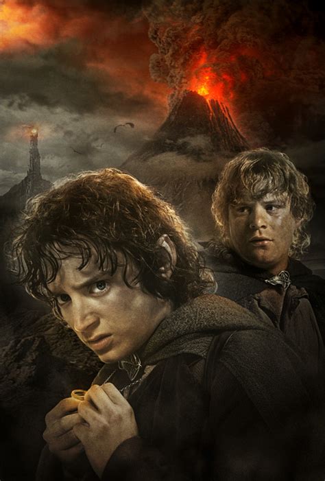 frodo and sam overlookiny mount doom