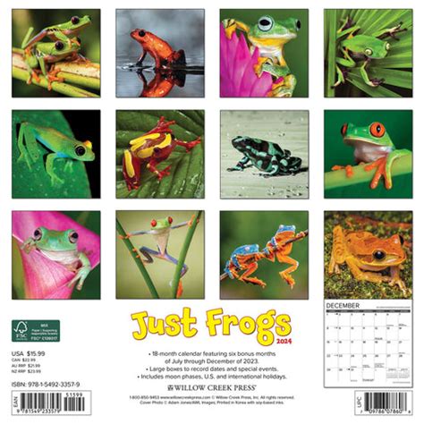 frogs 2011 square 12x12 wall calendar PDF